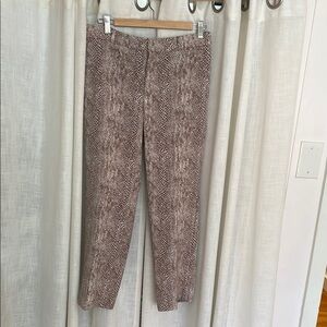 Banana Republic Avery style python print pants, size 8